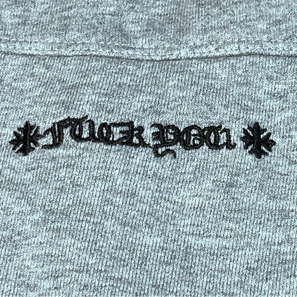 CHROME HEARTS Leather Cross Script Grey Sweatpants Tracksuit Pants Men's Size S - Picture 11 of 16